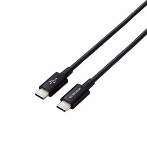 ELECOM [MPA-CCYS03NBK] USB Type-C to USB Type-Cケーブル/USB Power Delivery対応/やわらか耐久/0.3m/ブラック