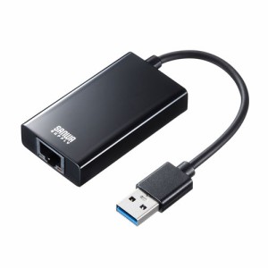 サンワサプライ [USB-CVLAN3BKN] 有線LANアダプタ(USB A Gen1 - LAN変換・USBハブ付き・Gigabit対応・ブラック)