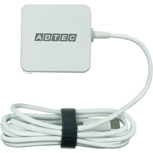 アドテック [APD-A065-w15C-WH] Power Delivery対応 GaN AC充電器/65W/ケーブル一体型 USB Type-C 1.5m/ホワイト [PSE認証済]