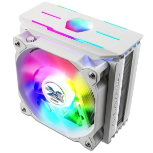 ZALMAN [CNPS10X OPTIMA II WHITE RGB] デュアルブレードファン採用スリムサイドフローCPUクーラー ホワイト