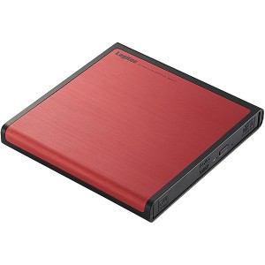 Logitec [LDR-PMJ8U2LRD] ポータブルDVDドライブ/USB2.0/レッド