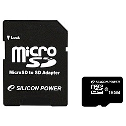 シリコンパワー [SP016GBSTH010V10-SP] microSDHCカード 16GB (Class10) 5年保証 (SDHCアダプター付)