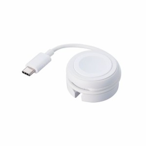 ELECOM [MPA-AWMCQWH] Apple Watch磁気充電ケーブル/高速充電対応/巻き取りタイプ/USB Type-C/ホワイト