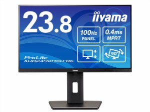 iiyama [XUB2492HSU-B6] 液晶ディスプレイ 23.8型/1920×1080/HDMI、DisplayPort/ブラック/スピーカー:あり/IPS方式/昇降/… [PSE認証済]