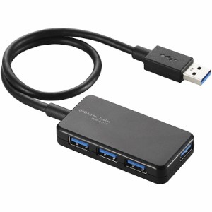 ELECOM [U3H-A411BBK] USB3.0ハブ/バスパワー/タブレット向け/4ポート/ブラック