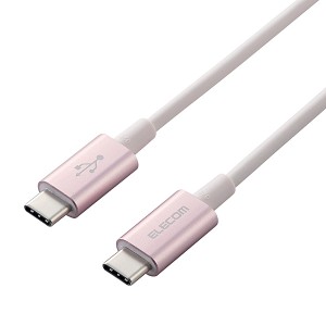 ELECOM [MPA-CCPS10PNPN] スマホ・タブレット用USBケーブル/USB(C-C)/準高耐久/USB Power Delivery対応/認証品/1.0m/ピンク