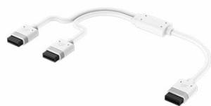 コルセア(メモリ) [CL-9011132-WW] iCUE LINK Cable 1x 600mm Y-Cable with Straight connectors White