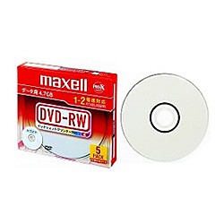 Maxell [DRW47PWB.S1P5S A] データ用DVD-RW 2倍 記憶容量4.7GB 5枚パック1枚ずつプラケース入
