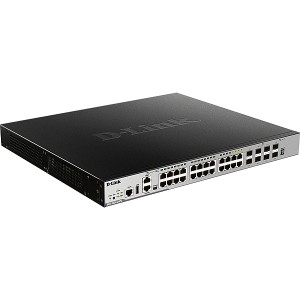 D-Link [DGS-3630-28PCEI/A2] ギガビットL3スタッカブルスイッチ、PoE+対応(最大370W給電)、10/100/1000BASE-Tポート×24(SFPコンボス…