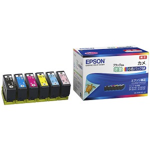 EPSON [KAM-6CL-M] カラリオプリンター用 インクカートリッジ/カメ(6色パックM/ブラックのみ増量)