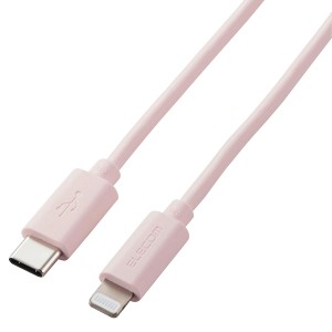 ELECOM [U2C-APCL10PN] USB-C to Lightningケーブル/1.0m/ピンク