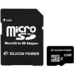 シリコンパワー [SP032GBSTH004V10-SP] microSDHCカード 32GB (Class4) 5年保証 (SDHCアダプター付)