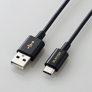 ELECOM [MPA-ACYS03NBK] スマートフォン用USBケーブル/USB(A-C)/認証品/やわらか耐久/0.3m/ブラック