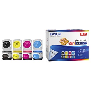 EPSON [TAK-4CL] インクジェットプリンター用 インクボトル/タケトンボ(4色パック)