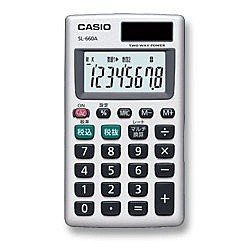 CASIO [SL-660A-N] パーソナル電卓 カードタイプ 縦型 8桁