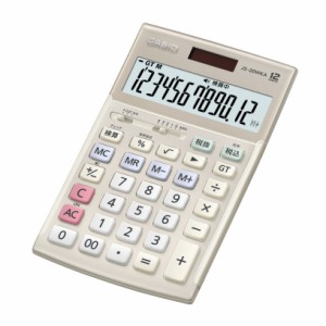 CASIO [JS-20WKA-GD-N] 実務電卓 12桁 検算 ジャストタイプ ゴールド