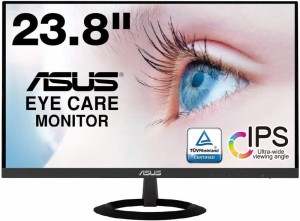 ASUS TeK [VZ249HR-P] ワイド液晶ディスプレイ 23.8型/1920×1080/HDMI、アナログRGB/ブラック/スピーカー内蔵/HDMIケーブル同梱/3年…