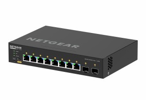 NETGEAR [GSM4210PX-100JPS] ProAV向けPoE+対応(220W) 1Gポート×8 SFP+スロット×2 フルマネージスイッチ