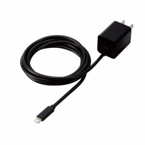 ELECOM [MPA-ACLP05BK] LightningAC充電器/USB Power Delivery対応/20W/Lightningケーブル一体型/スイングプラグ/1.5m/ブラック