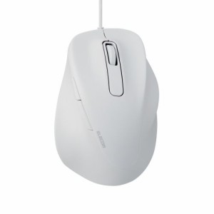 ELECOM [M-XGL30UBSKWH] マウス/EX-G/2023年モデル/右手専用/Lサイズ/有線/5ボタン/抗菌仕様/静音設計/ホワイト