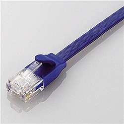 ELECOM [LD-GFA/BM3] CAT6A準拠 GigabitフラットLANケーブル 3m(ブルーメタリック)