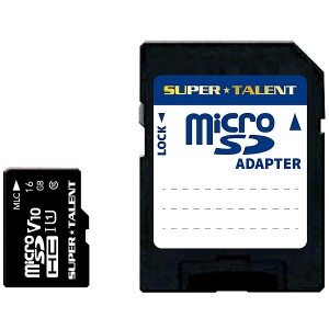 スーパータレント [ST16MSU1PD] UHS-I 高耐久 3D MLC NAND採用 microSDHCメモリーカード 16GB Class10 変換アダプタ付