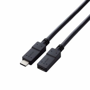 ELECOM [USB3-ECC10BK] USB延長ケーブル/5Gbps/C-Cメスタイプ/USB Power Delivery対応/ノーマル/1.0m/ブラック