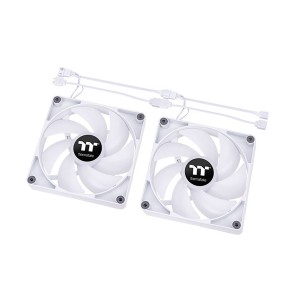 Thermaltake [CL-F153-PL12SW-A] PCケースファン CT120 ARGB Sync PC Cooling Fan White 2 Pack