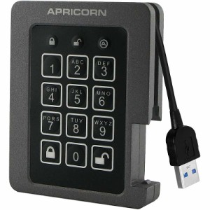 Apricorn [ASSD-3PL256-240F] USB3.0接続AES-XTS暗号化ポータブルSSD Aegis Padlock SSDシリーズ 240GB