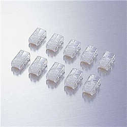 ELECOM [LD-RJ45TY10] RJ45コネクタ/ヨリ線仕様/10個入り