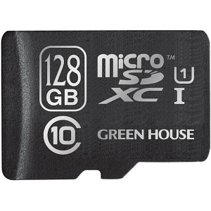 GREEN HOUSE [GH-SDMRXCUB128G] microSDXCカード UHS-I U1 クラス10 128GB