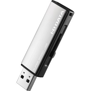 IODATA [U3-AL32GR/WS] USB3.1 Gen 1(USB3.0)/USB2.0対応 アルミボディUSBメモリー ホワイトシルバー 32GB