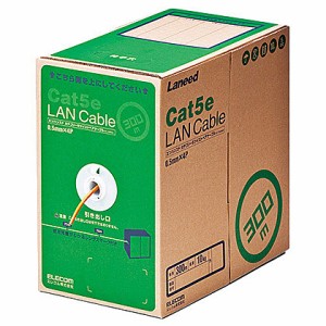 ELECOM [LD-CT2/DR300/RS] RoHS対応LANケーブル/CAT5E/300m/オレンジ/簡易パッケージ