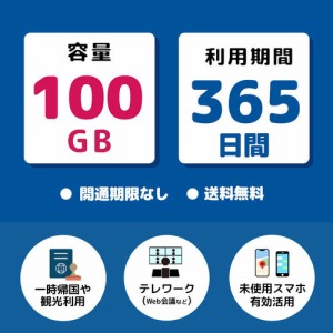 モバイル・プランニング [20221109-100365] プリペイドSIM 100GB 365日 ドコモ