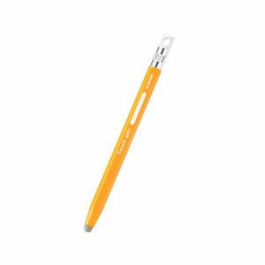 ELECOM [P-TPENSEYL] スマートフォン・タブレット用タッチペン/六角鉛筆型/ストラップホール付き/導電繊維タイプ/ペン先交換可能/イエ…