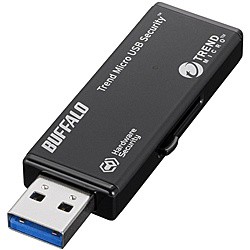 バッファロー [RUF3-HSL8GTV] ハードウェア暗号化機能 USB3.0 セキュリティーUSBメモリー ウイルススキャン1年 8GB