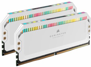 コルセア(メモリ) [CMT32GX5M2X6200C36W] DDR5 6200MHz 32GB(16GBx2) UDIMM 36-39-39-76 DOMINATOR PLATINUM RGB White RGB LED 1.3V