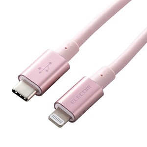 ELECOM [MPA-CLPS20PN] USB-C to Lightningケーブル/準高耐久/2.0m/ピンク