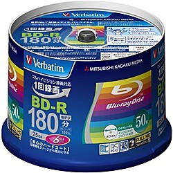 Verbatim [VBR130RP50V4] BD-R 録画用 130分 1-6倍速 スピンドルケース50枚パック ワイド印刷対応