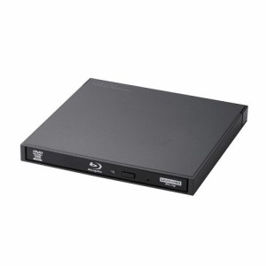 Logitec [LBD-PWB6U3CVBK] ポータブルBlu-rayディスクドライブ/USB3.2 Gen1/スリム/編集&再生&書き込みソフト付/UHDBD対応/Type-C&Typ…