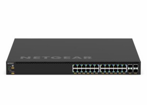 NETGEAR [GSM4328-100AJS] PoE+対応 (648W-720W) 1Gポート×24 10G SFP+スロット×4 フルマネージスイッチ M4350-24G4XF