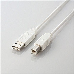 ELECOM [USB2-ECO05WH] EU RoHS指令準拠 USB2.0ケーブル ABタイプ/0.5m(ホワイト)