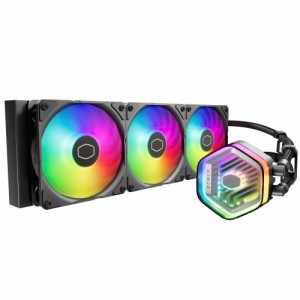 CoolerMaster [MLX-D36M-A25PZ-R1] MasterLiquid 360 Atmos/360mm簡易水冷CPUクーラー/ブラックモデル/最新型デュアルチャンバーポン…