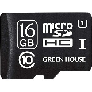 GREEN HOUSE [GH-SDMRHCUB16G] microSDHCカード UHS-I U1 クラス10 16GB