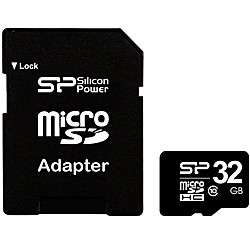 シリコンパワー [SP032GBSTH010V10-SP] micro SDHCカード 32GB (Class10) 5年保証 (SDHCアダプター付)