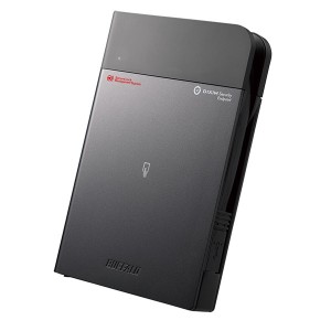 バッファロー [HDS-PZN2.0U3EV3] ICカードセキュリティ ウイルスチェック 耐衝撃ポータブルHDD 2TB