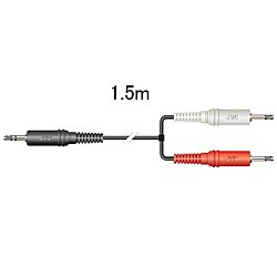 JVCケンウッド [CN-205A] ステレオミニプラグ(R入)-ミニプラグX2(1.5M)