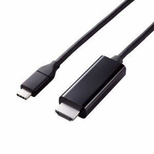 ELECOM [MPA-CHDMIY10BK] 映像変換ケーブル/USB Type-C - HDMI/ミラーリング対応/60Hz/やわらか/1.0m/ブラック