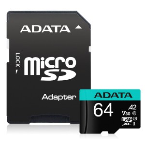 A-DATA Technology [AUSDX64GUI3V30SA2-RA1] Premier Pro microSDXC 64GB U3 C10 V30 A2