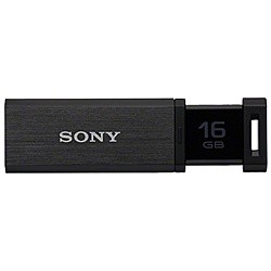 SONY(VAIO) [USM16GQX B] USB3.0対応 ノックスライド式高速(200MB/s)USBメモリー 16GB ブラック キャップレス
